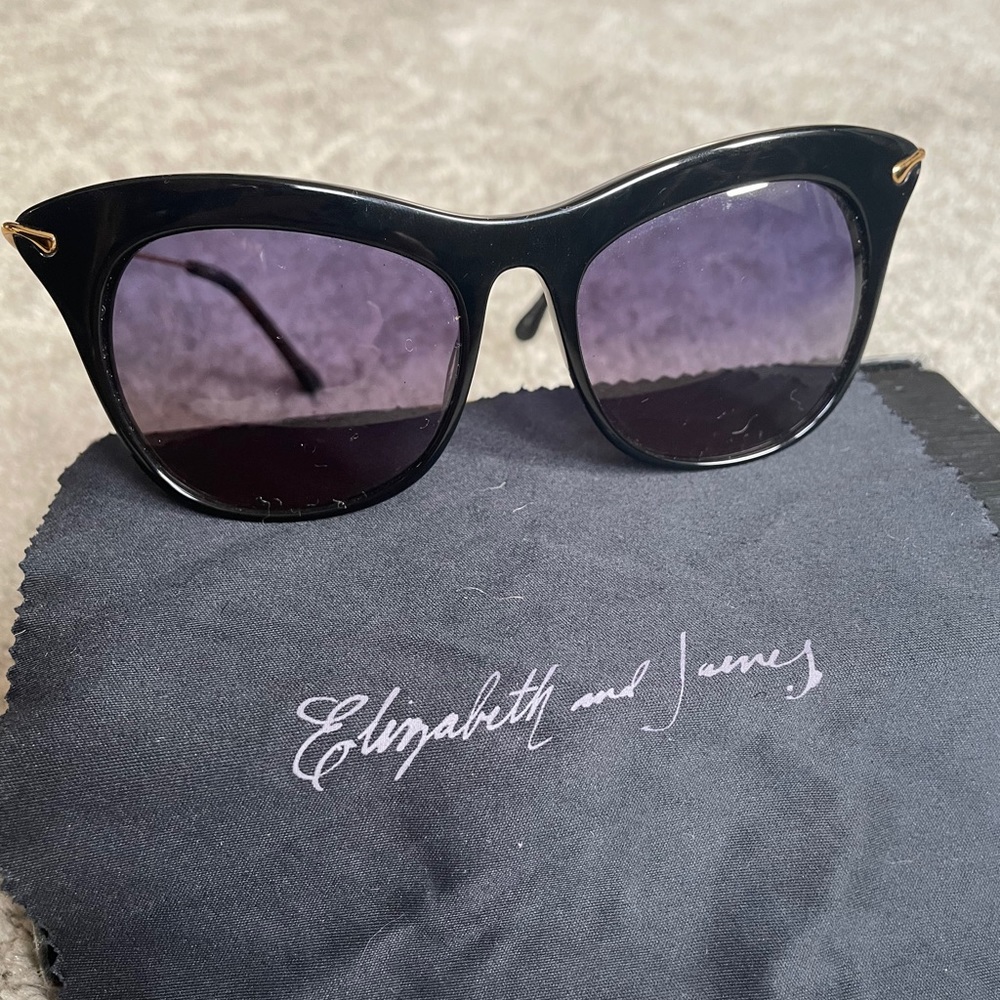 Elizabeth and James Black Fairfax Sunglasses